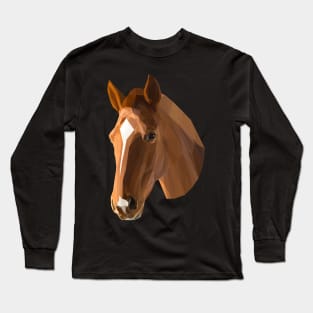 Low Poly Horse Long Sleeve T-Shirt